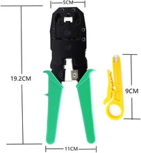 Carica l'immagine nel visualizzatore di Gallery, SQUADO Strumento Di Crimpatura Pinza Crimpatrice (Plug RJ11 RJ12 RJ45, 8P 6P 4P) Per Cavo Di Rete Ethernet Lan Rete Tele
