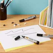 Carica l'immagine nel visualizzatore di Gallery, BIC Intensity, Marking 2000, Pennarelli Indelebil Neri ECOlutions, con il 51% di Materiali Riciclati, Punta Tonda Resistente, Cancelleria Casa e Ufficio, 12 Unità