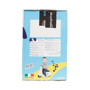 Chicco Vespa per Bambini Primavera Bianca, Moto Giocattolo Cavalcabile con Pannello Elettronico, Luci e Suoni, Ruote di Supporto Rimuovibili, Max 25 Kg, Giochi per Bambini 1-3 Anni