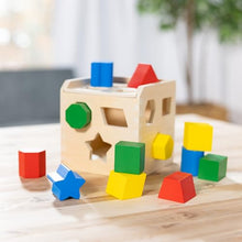 Carica l&#39;immagine nel visualizzatore di Gallery, Melissa &amp; Doug Cubo Incastri con Forme Geometriche, legno, Giochi bambini 2 anni Montessori, Regalo Giocattoli 3 - 4 anni