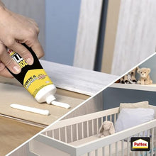 Carica l'immagine nel visualizzatore di Gallery, Pattex Millechiodi Forte &amp; Rapido, adesivo di montaggio extra forte che sostituisce viti e fori al muro, adesivo bianco con effetto ventosa, 1x250g tubo