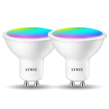 Carica l'immagine nel visualizzatore di Gallery, LVWIT Lampadina Alexa, Lampadina Smart GU10 Wifi, 5W Equivalenti a 32W, 350Lm, Lampadine Smart con Telecomando Compatibi