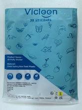 Carica l&#39;immagine nel visualizzatore di Gallery, Vicloon Adesivi per Bambini 550+ Adesivi 3D, Puffy Adesivi per Regali Gratificanti Scrapbooking Inclusi Animali, Pesci, Dinosauri, Numeri, Frutta, Camion, Aeroplani e Altro(22 Fogli)