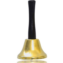 Carica l'immagine nel visualizzatore di Gallery, Campana di Babbo Natale Dorata, Campana da Tavolo a Mano in Metallo per Reception, Accessorio per il Costume di Babbo Natale - Oro