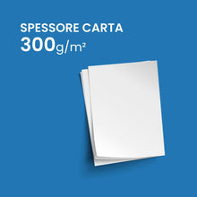 Carica l'immagine nel visualizzatore di Gallery, Imballaggi 2000 - Color Copy Risma Carta A4 Liscia 300 g/m² 1 Box x 125 Fogli per Stampante Ink Jet Laser Fax, Bianca Sp