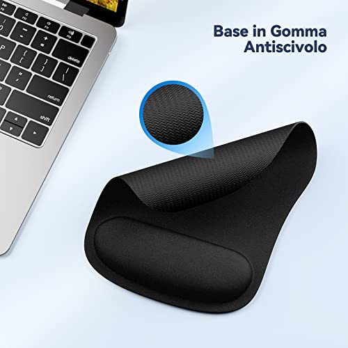 Laptop Gaming Tappetino Mouse In Vera Pelle Londo - Con Poggiapolsi, Antiscivolo, 20.8x20.8cm - Elegante E Pratico Mouse Logitech