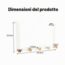 Carica l'immagine nel visualizzatore di Gallery, Attaccapanni per Porta con 5 Ganci, Appendiabiti da Parete