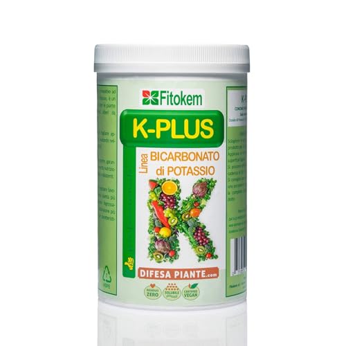 Fitokem | K-PLUS 1kg Bicarbonato di Potassio per piante | kplus per alberi da frutto orto bolla del pesco