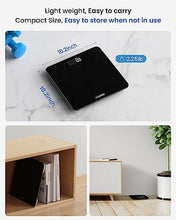 Carica l'immagine nel visualizzatore di Gallery, RENPHO Bilancia Pesapersone Digitale Elettronica da Bagno, Bilancia Alta Precisione con Ampio Display a LED Retroilluminato, Tecnologia Step-On, Ultrasottile, Capacità 180kg, Nero