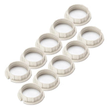 Carica l'immagine nel visualizzatore di Gallery, ORION LIGHTSTYLE 10 pezzi anelli a vite per portalampada G9 paralumi 20 mm in PVC resistente al calore leggero bianco