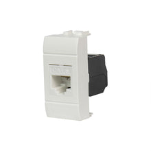 Carica l'immagine nel visualizzatore di Gallery, FANTON 23713-36 Presa dati RJ45 UTP 180° cat.6 crimpaggio senza utensile con adattatore per placche e supporti BTICINO L