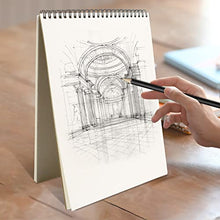 Carica l'immagine nel visualizzatore di Gallery, Album da Disegno A4 Sketchbook, 2 Pacchi Rilegatura a Spirale Blocco da Disegno con Durevole Pannello Rigido, Album Disegno Blocco Disegno per Bambini Adulti Blocco