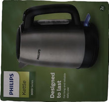 Carica l'immagine nel visualizzatore di Gallery, Philips Bollitore Elettrico - 1,7 L, Coperchio a Molla, Spia Luminosa, in Acciaio Inox, Base Girevole (HD9350/90)
