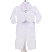 Carica l'immagine nel visualizzatore di Gallery, Lito Angels Smoking Neonato Bimbo, Completo Elegante Matrimoni Paggetto Battesimo Cerimonia, Taglia 6 Mesi, Bianco