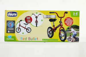 Chicco Red Bullet Bicicletta Bambini Senza Pedali 2-5 Anni, Bici Senza Pedali Balance Bike per l'Equilibrio, con Manubrio e Sellino Regolabili, Max 25 Kg, Rosso - Giochi Bambini 2-5 Anni