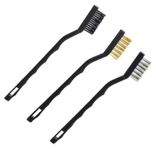 Carica l'immagine nel visualizzatore di Gallery, Lmyzcbzl 3Pcs Mini Spazzole Metalliche, Set di Spazzole Metalliche, Setole in Ottone e Nylon in Acciaio Inossidabile, pe