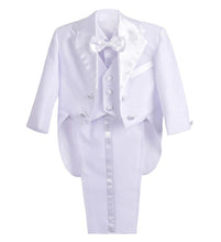 Carica l'immagine nel visualizzatore di Gallery, Lito Angels Smoking Neonato Bimbo, Completo Elegante Matrimoni Paggetto Battesimo Cerimonia, Taglia 6 Mesi, Bianco