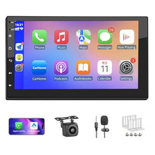 Carica l'immagine nel visualizzatore di Gallery, [2GB+32GB] Autoradio 2 Din con 7 Pollici Touchscreen Stereo Auto Supporta Wireless Carplay&amp;Android Auto, Autoradio Bluetooth con Telecamera 4K, Microfono, Bluetooth Vivavoce, Mirror Link, GPS/WiFi