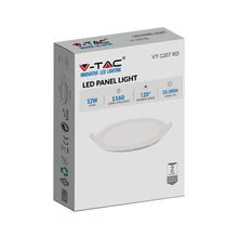 Carica l'immagine nel visualizzatore di Gallery, VT-1207 12W LED PREMIUM PANEL COLORCODE:3000K ROUND