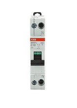 Carica l'immagine nel visualizzatore di Gallery, ABB Interruttore Automatico Magnetotermico 1P+N 4,5 Ka Curva C 1 Modulo Din SN201LC10 10 Ampere