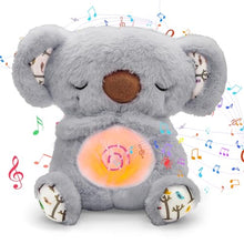 Carica l'immagine nel visualizzatore di Gallery, PQKL-party Lontra Che Respira, Koala Peluche Che Respira, Koala Che Respira, Peluche Koala, Peluche Koala con Luci Musicali e Respirazione Ritmic, Regali di Compleanno per Ragazze e Ragazzi(Grigio)