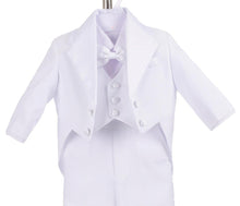 Carica l'immagine nel visualizzatore di Gallery, Lito Angels Smoking Neonato Bimbo, Completo Elegante Matrimoni Paggetto Battesimo Cerimonia, Taglia 6 Mesi, Bianco