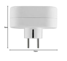 Carica l'immagine nel visualizzatore di Gallery, Electraline 55072 Adattatore 2 Prese Frontali, Spina Tedesca, Multipresa 2 Posti Schuko, Bianco