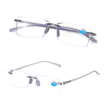 Carica l'immagine nel visualizzatore di Gallery, TERAISE occhiali da lettura senza montatura Comodo lettore senza telaio leggero 3 PCS uomo e donna occhiali lettura luce blu(2.5X)