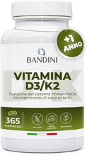 Carica l'immagine nel visualizzatore di Gallery, Vitamina D3 K2, Vitamina D 2000 UI + 200μg Vitamina K2 MK7, 365 Compresse Senza Magnesio Stearato, Vitamina D3 + Vitamina K2 100% All-Trans Biodisponibile, Sistema Immunitario, Ossa, Denti, Muscoli