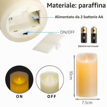 Carica l'immagine nel visualizzatore di Gallery, Candele LED, Flickering Flameless LED Candele, Candele a Batteria, con Telecomando a 10 Tasti, Fiamma Danzante, Funzione