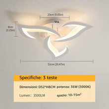 Carica l'immagine nel visualizzatore di Gallery, Plafoniera LED 36W 3500LM Lampada da Soffitto in Acrilico 3000K