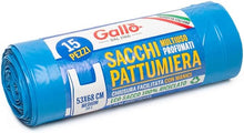 Carica l'immagine nel visualizzatore di Gallery, Gallo, 15 SacchettI Spazzatura in Plastica Riciclata, 100% Riciclato, 53x68cm, 30Litri, Blu