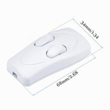 Carica l'immagine nel visualizzatore di Gallery, QUARKZMAN Interruttore Cavo Inline Lampada AC 250V 1A On/Off Bianco 2pz