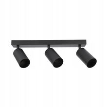 Carica l'immagine nel visualizzatore di Gallery, EDO Lampada Faretti da Soffitto Orientabili MALGA GU10 Nero, Faretti 3 Luce, Faretto da Parete Interno per Barra, Lampad