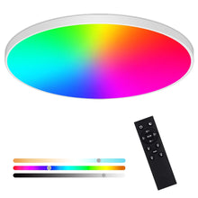 Carica l'immagine nel visualizzatore di Gallery, Plafoniera LED Dimmerabile, Lampada da Soffitto LED Smart 24W, Plafoniera RGB con Cambia Colore per Camera da Letto, Sog