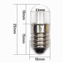 Carica l'immagine nel visualizzatore di Gallery, AC/DC E10 Lampadine, 10 Set 24 Volt Bianco Freddo Lampadine di Ricambio Miniatura Vite LED Lampade Luce 0.5W 60LM, Compr