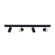 Carica l'immagine nel visualizzatore di Gallery, Ledvion Faretto LED Soffitto Nero 4 luci Rettangolare GU10 senza lampadina