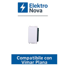 Carica l'immagine nel visualizzatore di Gallery, Elektronova Pulsante Unipolare 1P 10A Bianco compatibile Vimar Plana Kit 4 Pezzi 1001