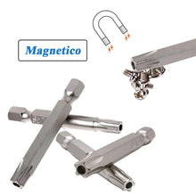 Carica l'immagine nel visualizzatore di Gallery, Mesee 2 Set da 7 Punte Cacciavite Magnetici a Stella con Asta Esagonale da 6,35 mm Set di Punte Cacciavite Testa Torx a 