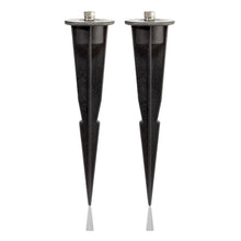 Carica l'immagine nel visualizzatore di Gallery, ledscom.de 2 picchetti da giardino per lampade da giardino, neri, 17 cm, 45 mm ⌀