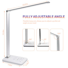 Carica l'immagine nel visualizzatore di Gallery, Lampada da Scrivania LED con Ricarica Wireless, lampada da tavolo con Luce Dimmerabile,10 livelli di luminosità 5 modali