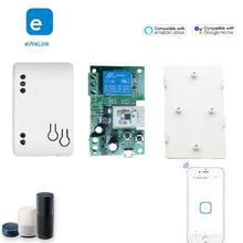 Carica l'immagine nel visualizzatore di Gallery, MHCOZY eWelink Wifi Bluetooth Relay Módulo funziona con Alexa,app telefono remoto DC 12V 24V 32V relè di uscita passivo per il controllo di accesso al cancello del garage intelligente fai da te