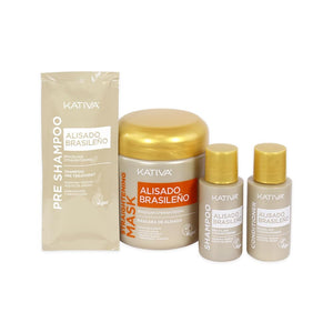 Kativa Confezione 2 liscianti brasiliani – Nuova formula con acido ialuronico – Trattamento lisciante professionale a casa – Fino a 12 settimane di durata – Raddrizzamento Keratina – Formula vegana –