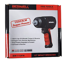 Carica l'immagine nel visualizzatore di Gallery, Beswell-BW-112FN1-1/2" avvitatore a impulsi pneumatico-1600 N.M coppia di allentamento massima-2 Anni di Garanzia