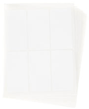 Carica l'immagine nel visualizzatore di Gallery, Alevar 60 Etichette Adesive Multiuso con Angoli Arrotondati, Formato 70x37 mm, 6 Etichette Bianche per Foglio, Confezione da 10 Fogli