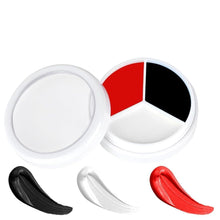 Carica l'immagine nel visualizzatore di Gallery, Trucchi Clown Halloween MakeUp,3 colori Impermeabile Trucco Bianco per Viso,Body painting colori,Lavabile Body Painting 