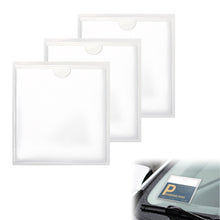Carica l'immagine nel visualizzatore di Gallery, 3 pezzi Porta permesso di parcheggio per parabrezza auto, porta permesso auto autoadesivo, porta targa e badge universal