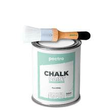 Carica l'immagine nel visualizzatore di Gallery, PECTRO Chalk Paint 750 ml con Pennello, Vernice per Mobili (BIANCO PURO)
