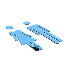 Carica l&#39;immagine nel visualizzatore di Gallery, Tocone Acrilico WC Segno Targa Toilette Bagno Porta Targhetta Adesiva Segnaletica Simbolo Uomo e Donna Decorazione Domestica (Bronzo)