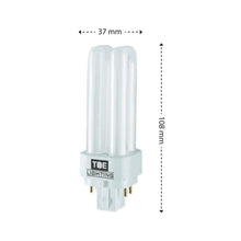 Carica l'immagine nel visualizzatore di Gallery, TBE LIGHTING 10w G24Q-1 - Lampada CFL a 4 pin, confezione da 2 unità, colore: Bianco freddo 4000 K, 600 lumen, luce fluo